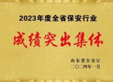 2023年度全省保安行業(yè)成績(jī)突出集體